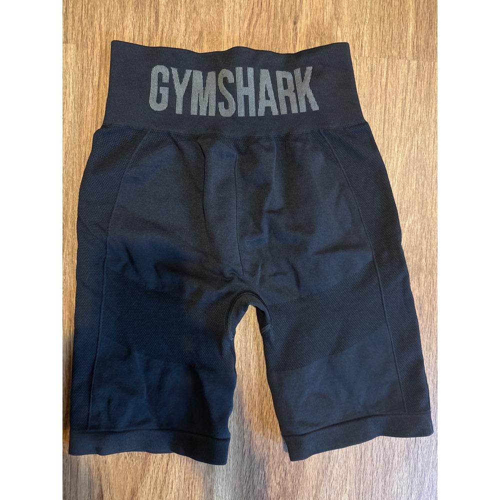 Gymshark Vital Seamless 2.0 Black High Rise Biker Shorts Womens Size Small - Picture 3 of 4